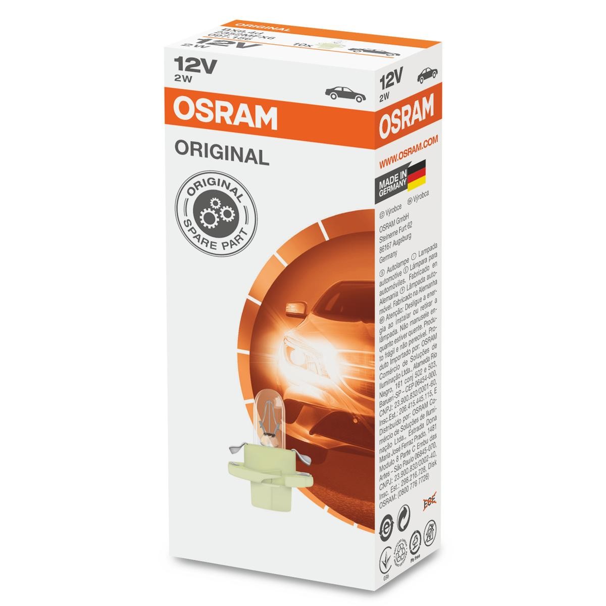 OSRAM 2352MFX6: Gloeilamp, instrumentenverlichting ORIGINAL ORIGINAL LINE