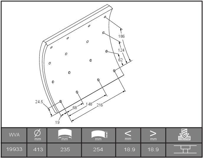 FERODO K19933.0-F3658: Zestaw szczęk hamulcowych, hamulce bębnowe PREMIER