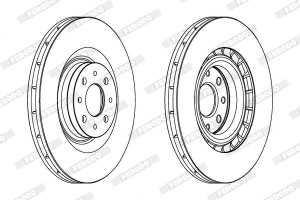 FERODO DDF1038: Brzdový kotouč R: 259mm, plný, R: 259mm, olejováno, bez šroubu PREMIER