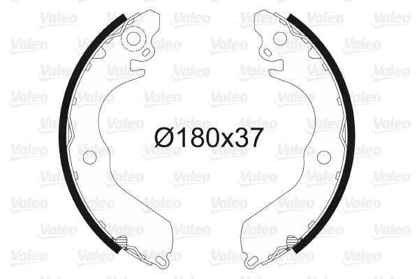 VALEO 562606: Zestaw szczęk hamulcowych Oś tylna, bez cylinderka hamulcowego