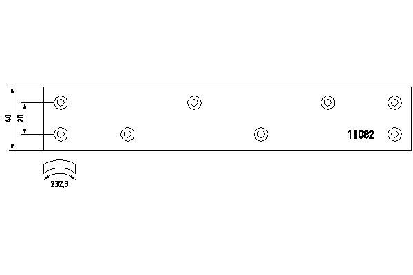 TEXTAR 1108201: Zestaw szczęk hamulcowych, hamulce bębnowe