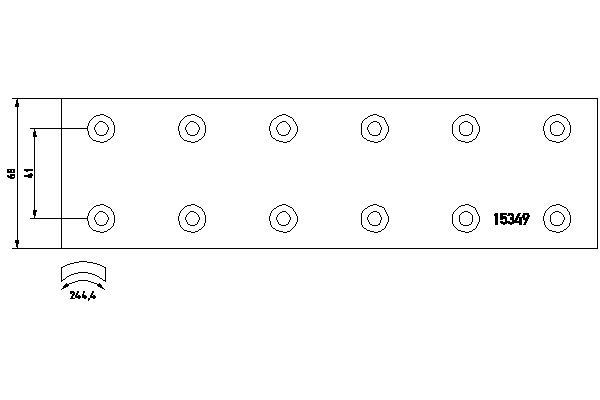 TEXTAR 1534905: Zestaw szczęk hamulcowych, hamulce bębnowe