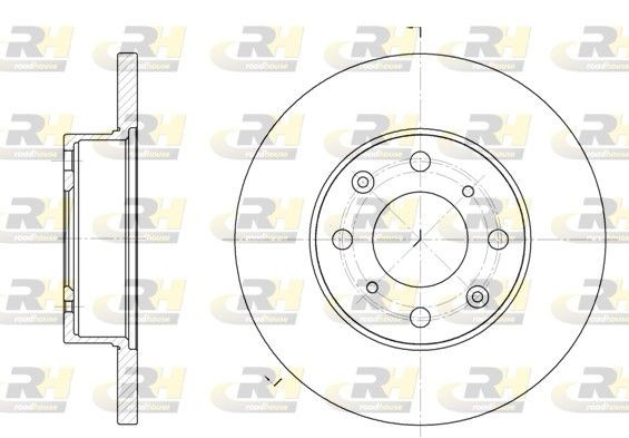 ROADHOUSE 6370.00: Disco de freno Eje delantero, Ø: 238mm, macizo, Ø: 238mm