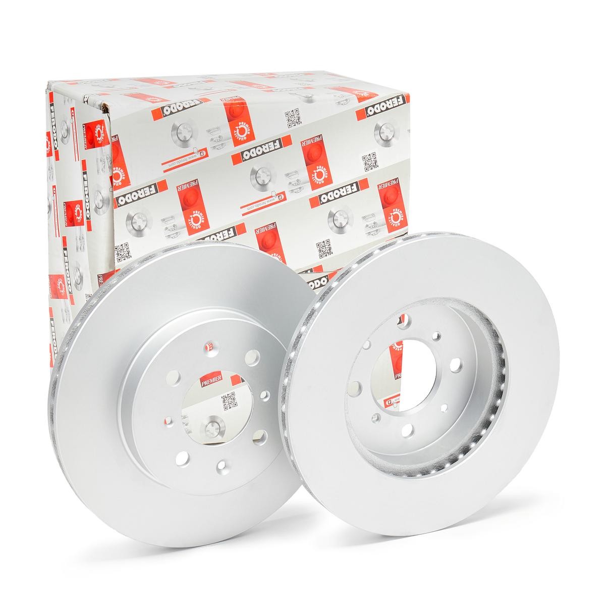 FERODO DDF492C: Brzdový kotúč Ø: 262mm, vetraný, Ø: 262mm, potiahnutá, so skrutkami PREMIER Coat+ disc