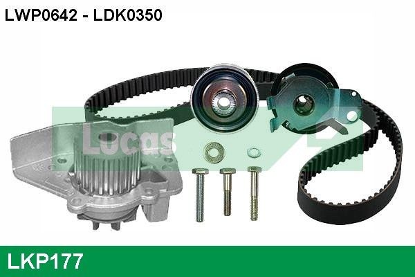 LUCAS LKP177: Bomba de água + kit de correia dentada N.º dentes: 136, Largura: 25,4mm