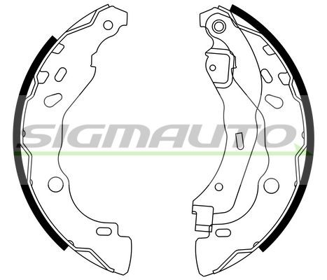 SIGMAUTO SFA409: Juego de zapatas de frenos Eje trasero, 203mm
