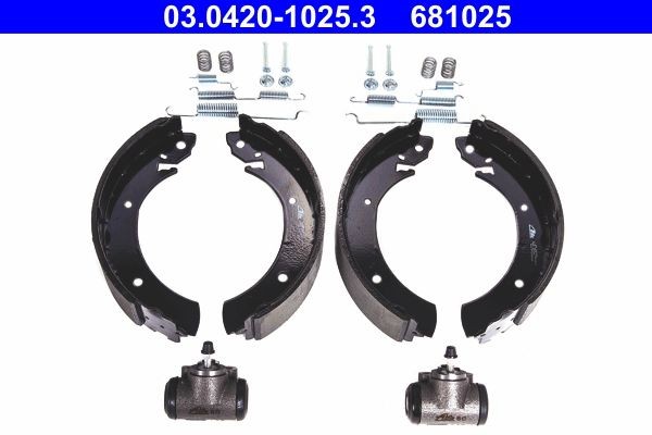 ATE 03.0420-1025.3: Kit frenos, disco de tambor con cilindro de freno de rueda, con accesorios Original Kit