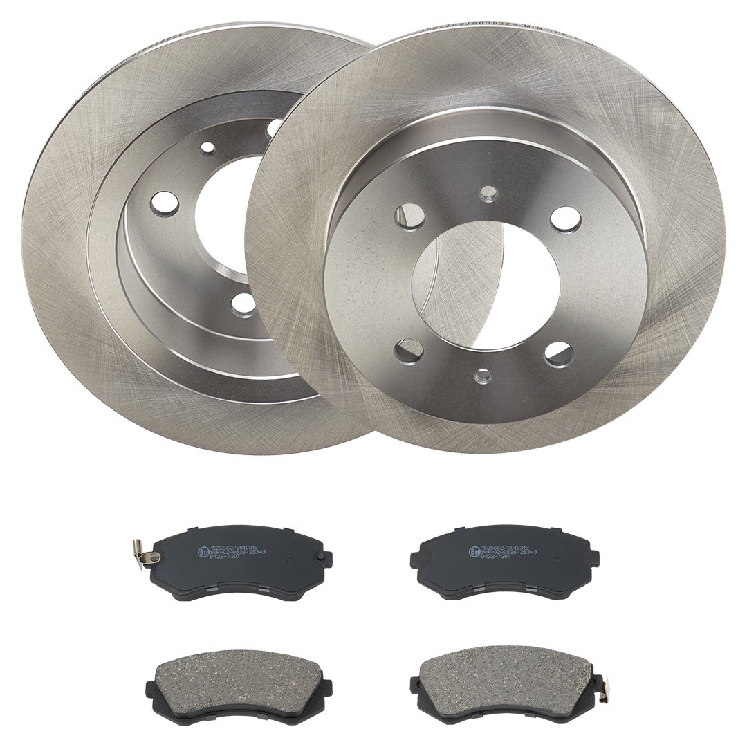 RIDEX 3405B2384: Kit de discos de freno y pastillas Eje delantero, Ø: 234mm, macizo