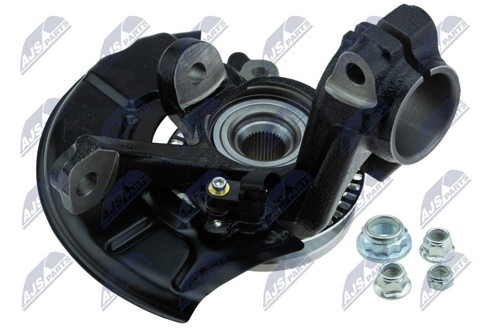 NTY ZZP-AU-043 Achsschenkel Vorderachse rechts, mit Radlager, mit Radnabe, mit Spritzschutzkappe, mit integriertem ABS-Sensor