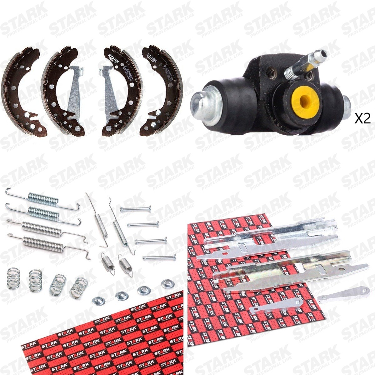 STARK SKBSD-45990258: Kit frenos, disco de tambor Eje trasero, con cilindro de freno de rueda, con accesorios