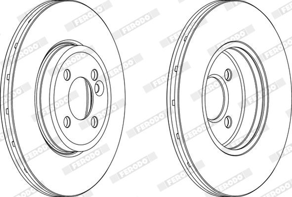 FERODO DDF1231: Brzdový kotouč R: 240mm, větráno, R: 240mm, olejováno, se šrouby PREMIER