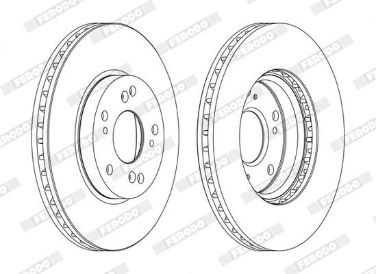 FERODO DDF333: Disco de freno Ø: 238mm, macizo, Ø: 238mm, aceitado, sin juego cojinetes rueda PREMIER