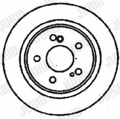 JURID 561442J: Disco de freno Ø: 255mm, ventilado, Ø: 255mm, aceitado, sin tornillos