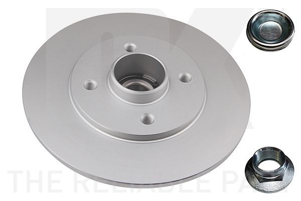 NK 313945: Disco de freno Ø: 238mm, macizo, Ø: 238mm, revestido, con cojinete rueda, con anillo sensor ABS