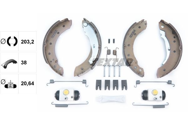 TEXTAR 83048007: Kit frenos, disco de tambor con cilindro de freno de rueda Shoe Kit