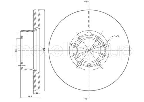 CIFAM 800-047: Brzdový kotúč Ø: 278,0mm, vetraný, Ø: 278,0mm