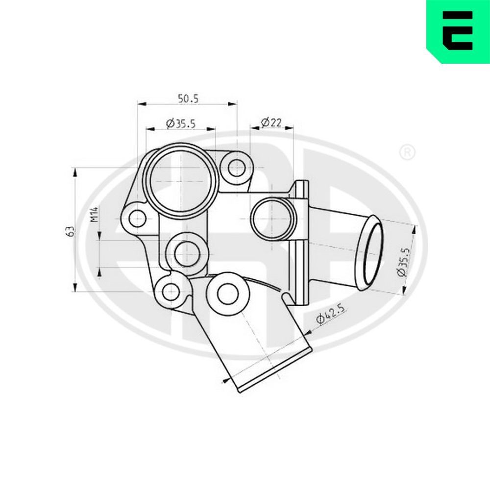 ERA 350360: Termostato, refrigerante 80°C