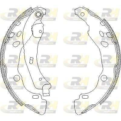ROADHOUSE 4152.00: Juego de zapatas de frenos Eje trasero, 200mm, con palanca