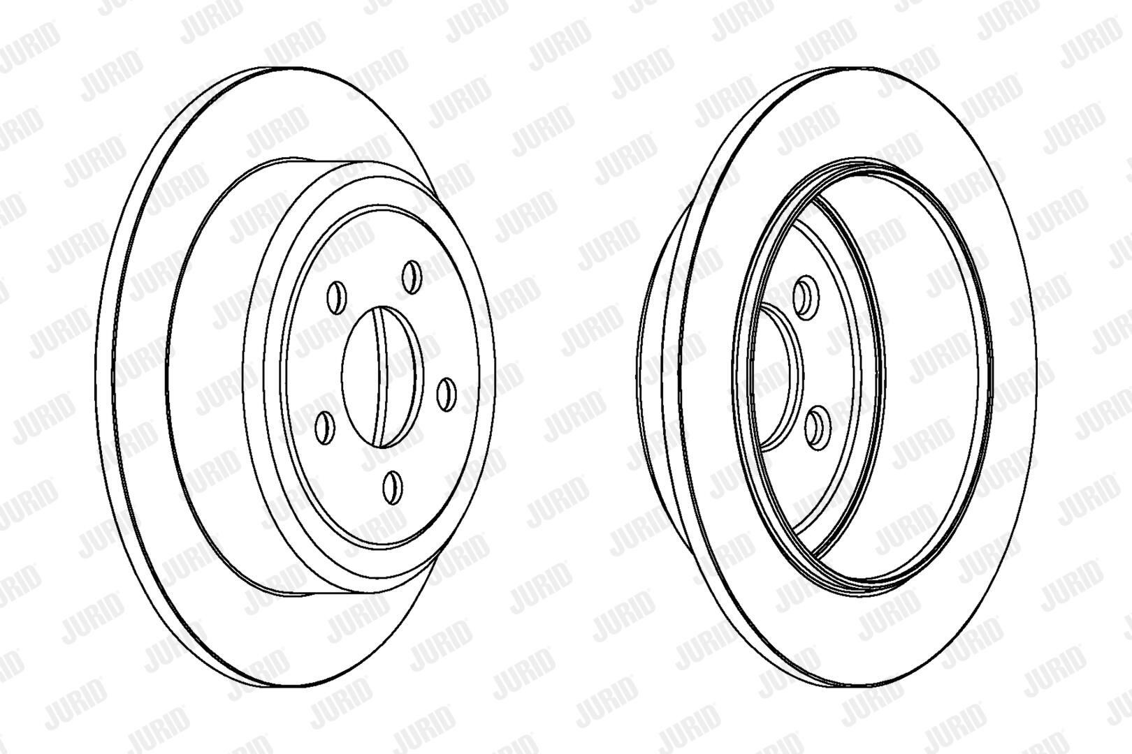 JURID 562917JC: Bromsskiva COAT+ Ø: 316mm, full, Ø: 316mm, belagd, utan skruvar