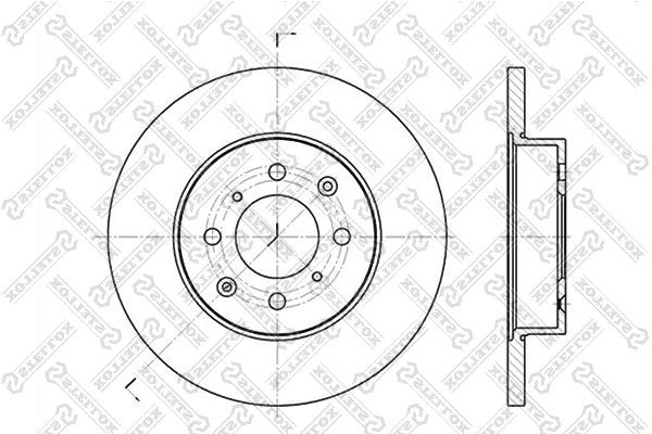 STELLOX 6020-4012-SX: Brzdový kotúč predna naprava, Ø: 261, 261,5mm, plný, Ø: 261, 261,5mm