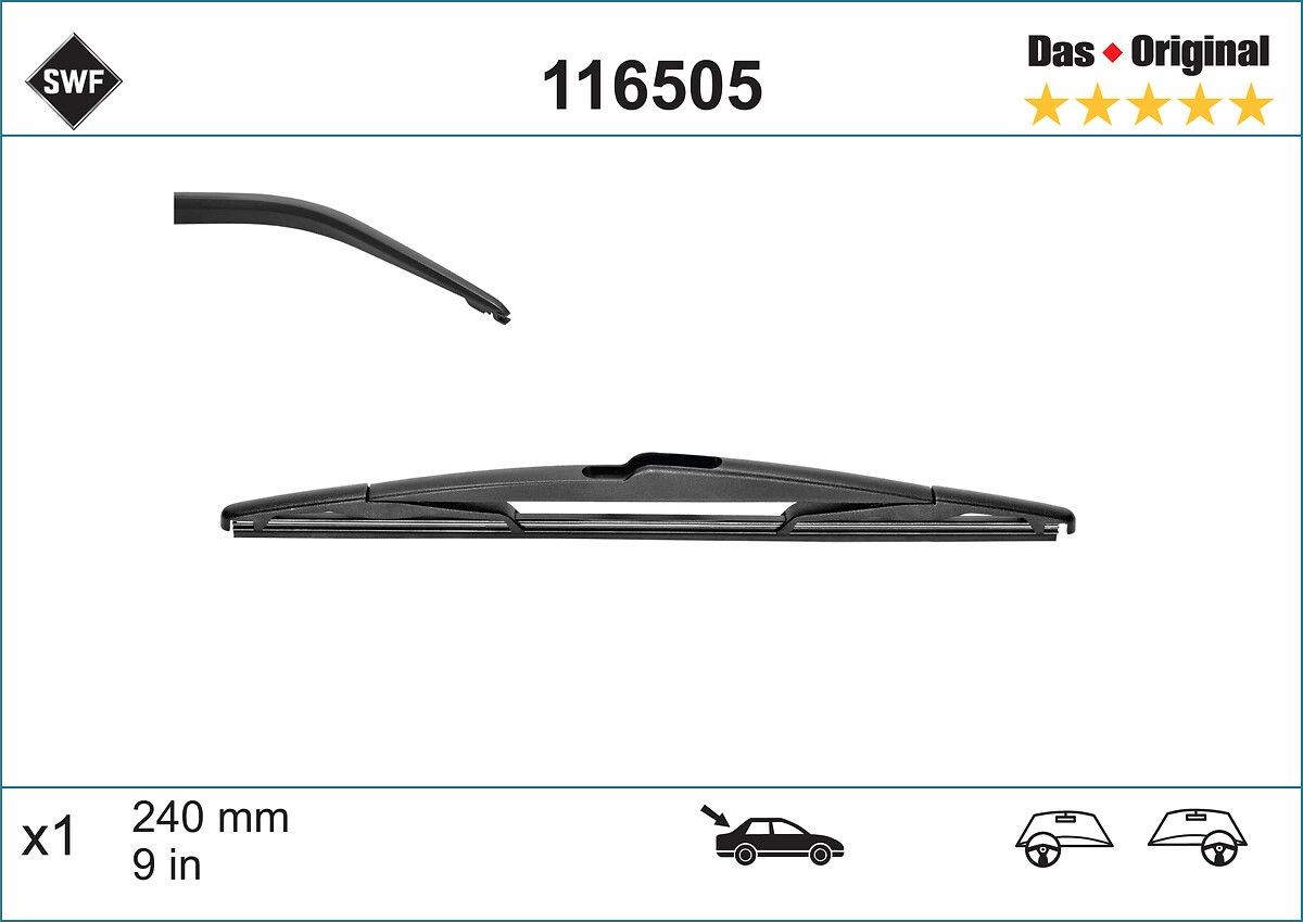 SWF 116505: Essuie-glace arrière Rear