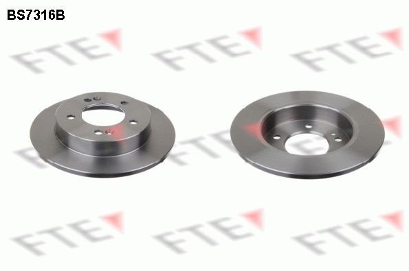 FTE BS7316B: Brzdový kotúč Ø: 258mm, plný, Ø: 258mm, potiahnutá