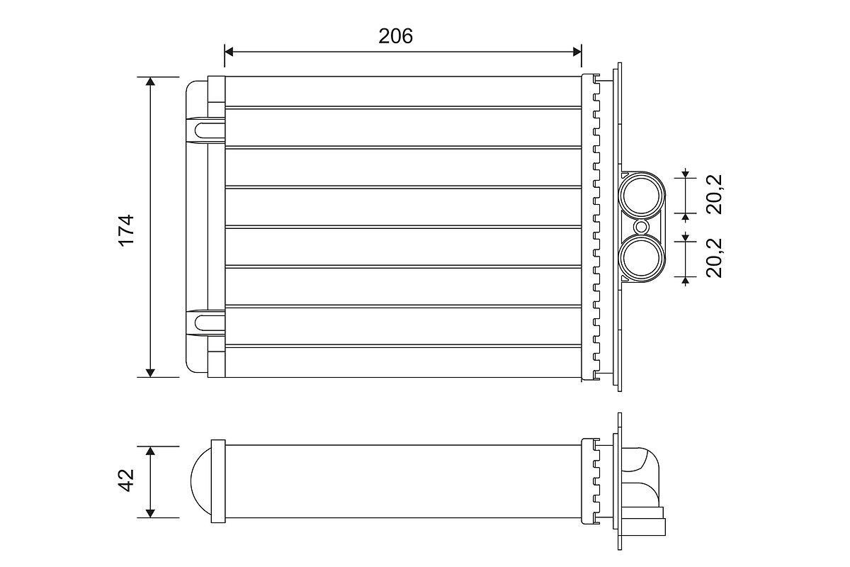 VALEO 812118: Kachelradiateur, interieurverwarming Voor