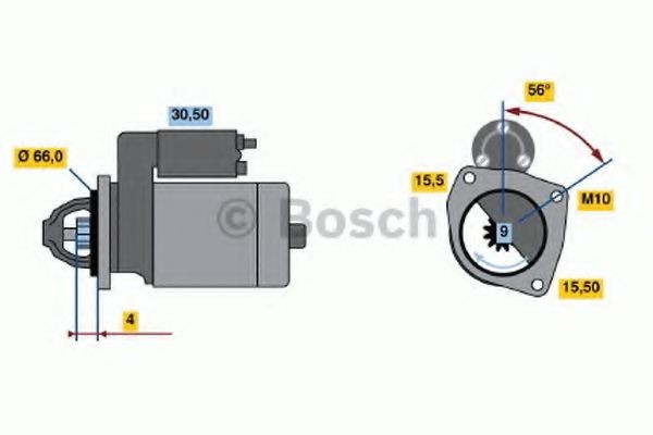 BOSCH 0 986 018 860: Rozrusznik 0,9kW