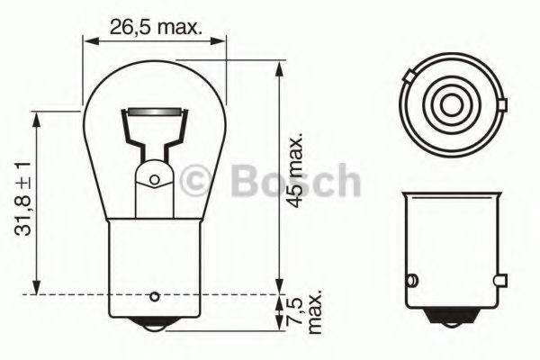 BOSCH 1 987 302 502: Ampoule de clignotant avant