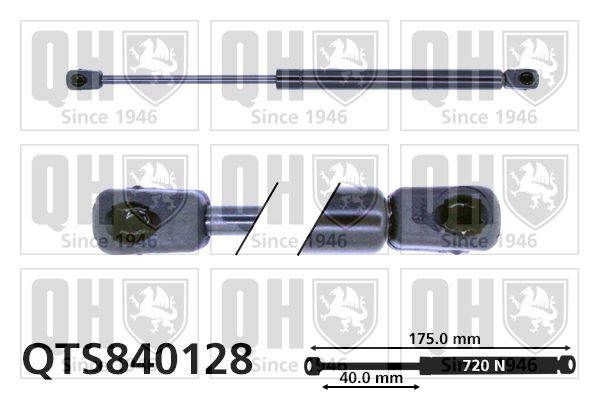 QUINTON HAZELL QTS840128: Αμορτ. αερίου, χώρος αποσκ. / φόρτωσης 175mm