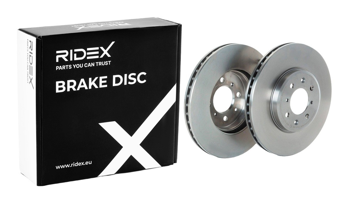 RIDEX 82B1229: Brzdový kotúč predna naprava, Ø: 282mm, vetraný, Liatina, Ø: 282mm, nepotiahnutý, bez skrutiek