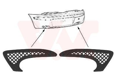 VAN WEZEL 1620559: Griglia paraurti posteriore Sx, posteriore Dx