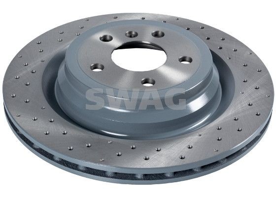 SWAG 10 10 6607: Stabdžių diskas galinė ašis, Ø: 330mm, perforuota / su vidinis ventiliavimu, Ø: 330mm, padengta