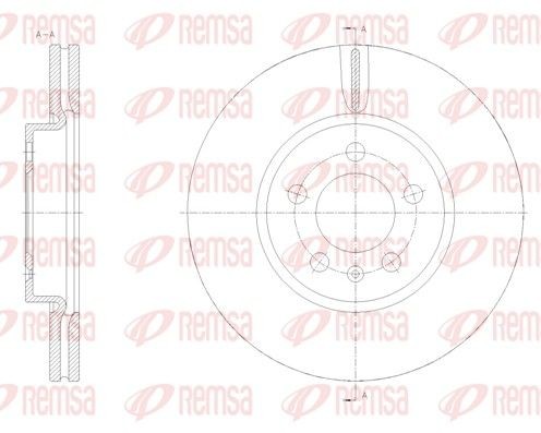REMSA 62118.10: Disco de freno Eje delantero, Ø: 276mm, ventilado, Ø: 276mm