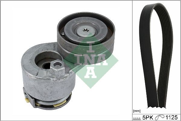 INA 529 0427 10: Set curea transmisie cu caneluri