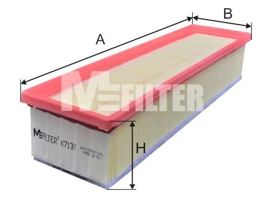 MFILTER K 7137: Въздушен филтър