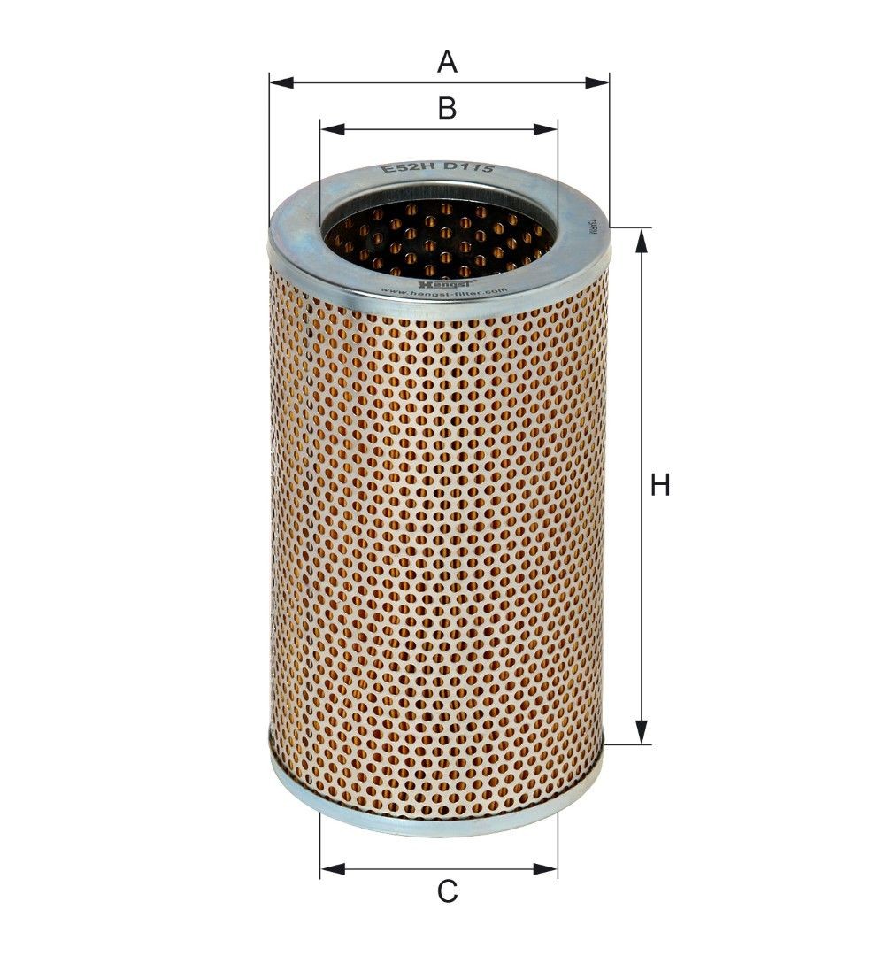 HENGST FILTER E52H D115: Eļļas filtrs