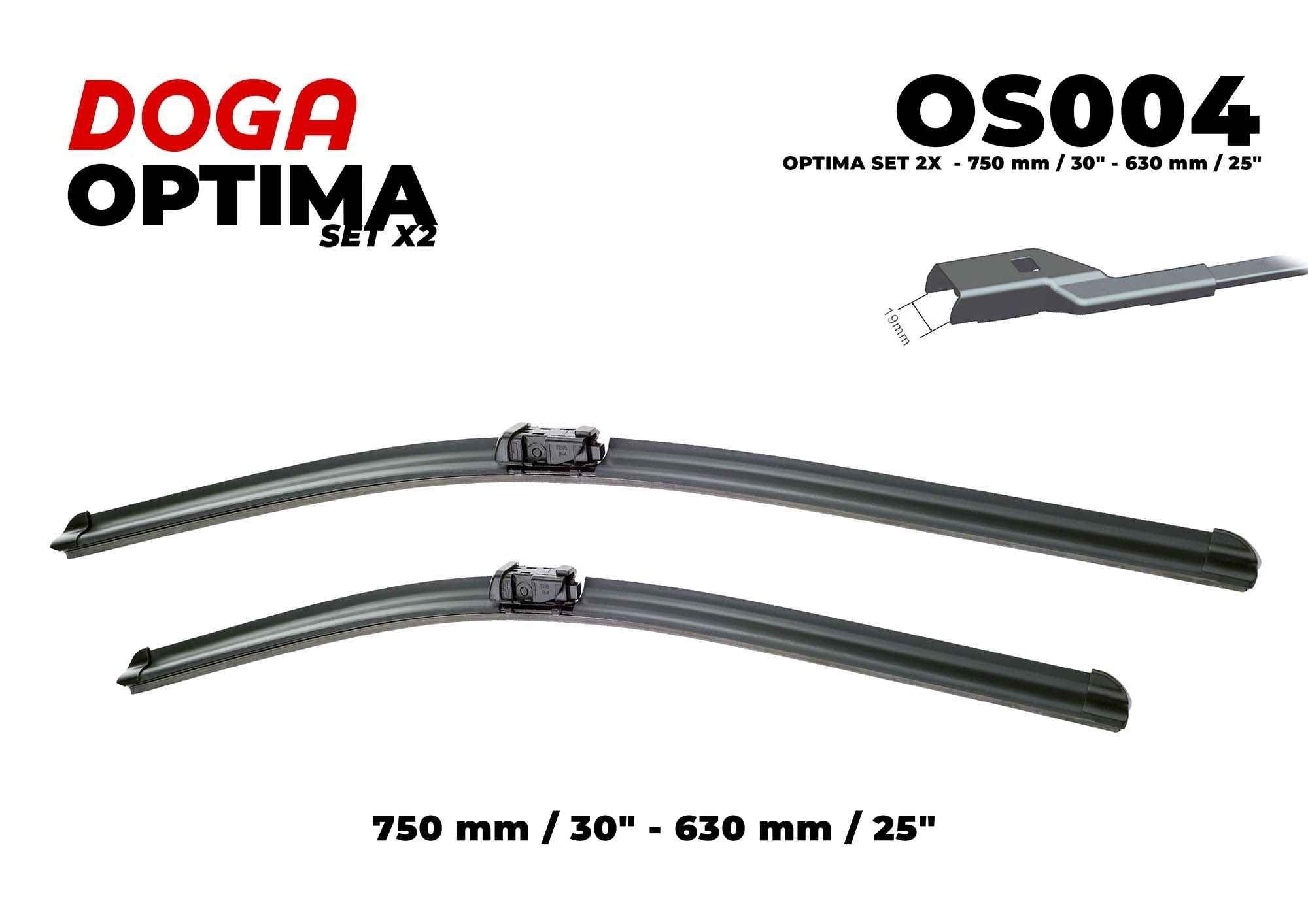 DOGA OS004: Scheibenwischer OPTIMA SET 2X vorne, 750mm