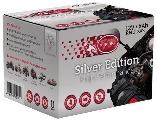 rundutec RNU-S-YTX5L-BS: Starterio akumuliatorius SILVER