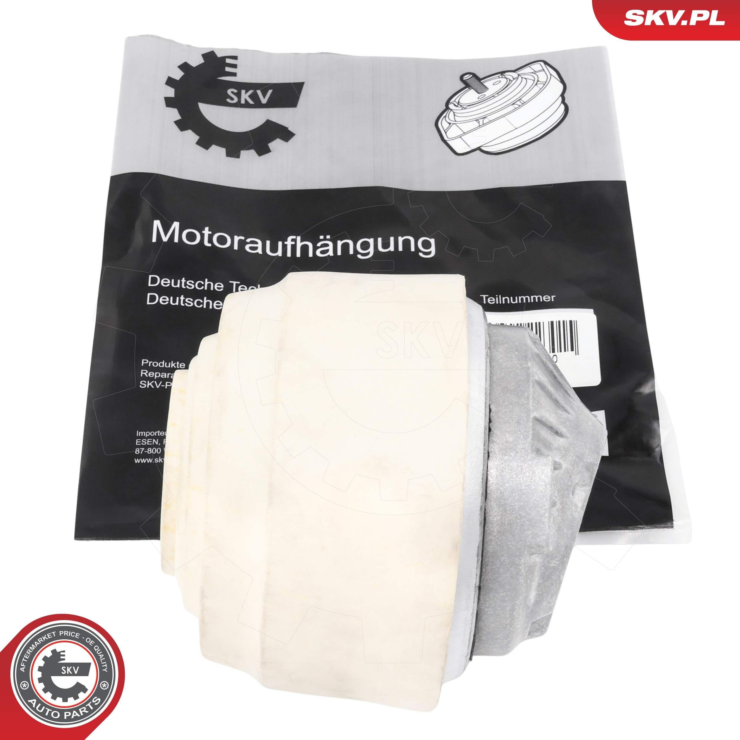ESEN SKV 75SKV006: Motorophæng på begge sider, Aluminium, Gummi
