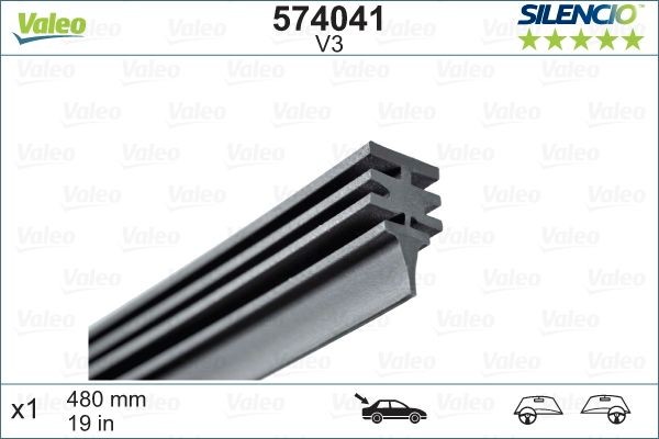 VALEO 574041: Lame d'essuie-glace SILENCIO CONVENTIONAL SINGLE