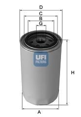 UFI 23.209.00: Filtro olio con due valvole blocco arretramento