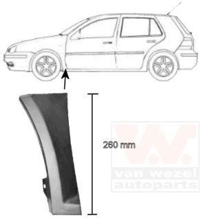 VAN WEZEL 5888155: Parafango anteriore Sx, inferiore