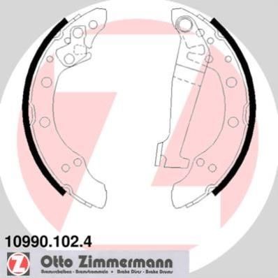 ZIMMERMANN 10990.102.4: Juego de zapatas de frenos Eje trasero, con palanca, Foto correspondiente a la entrega