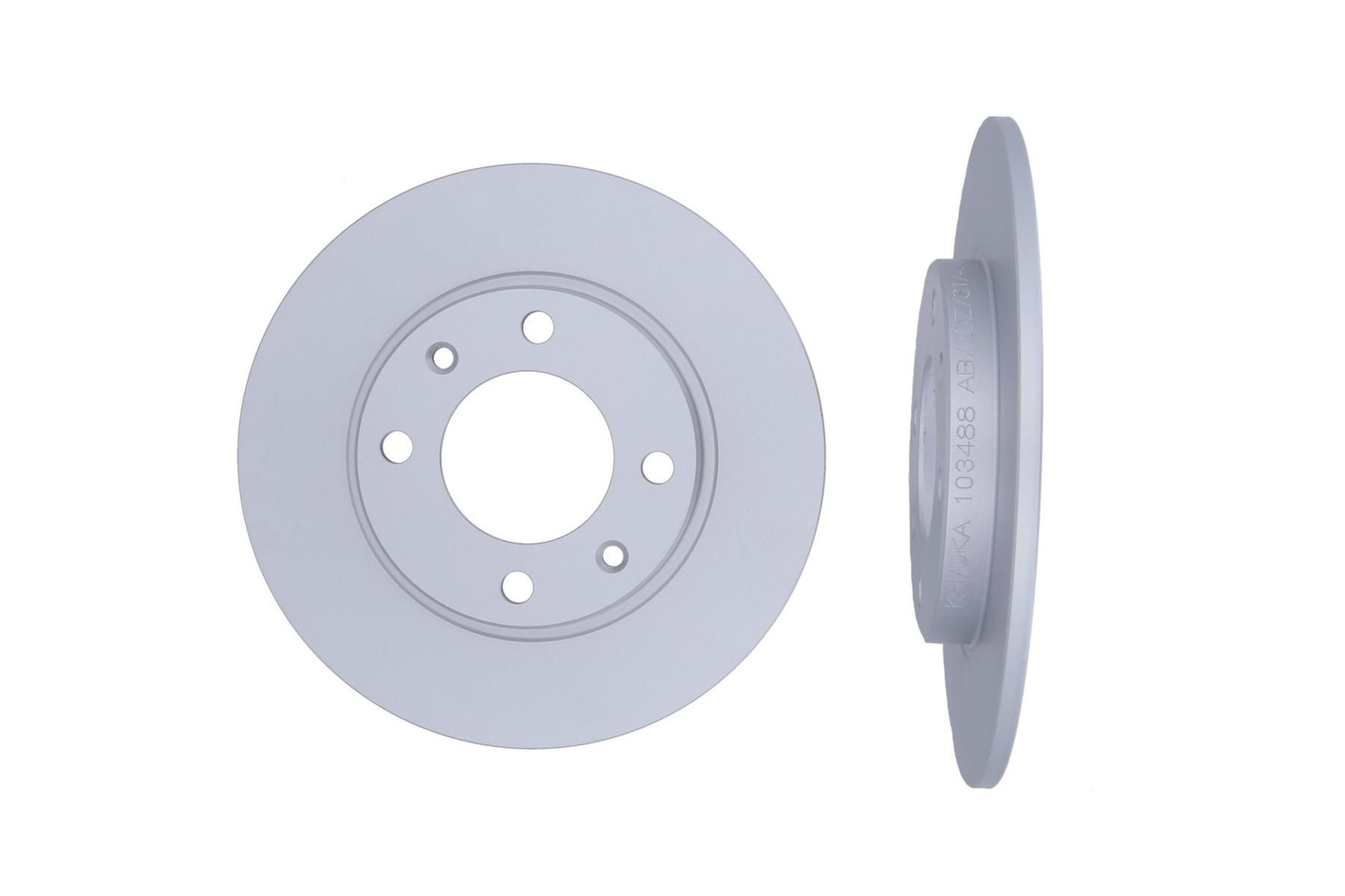 KAMOKA 103488: Disco de freno Eje trasero, Ø: 247mm, macizo, Ø: 247mm, revestido
