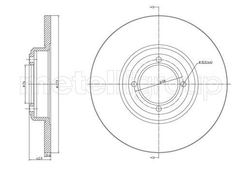 METELLI 23-0025: Disco de freno Ø: 273,0mm, macizo, Ø: 273,0mm