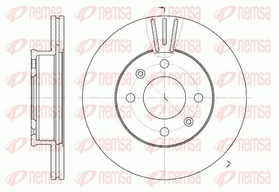 REMSA 6958.10: Piduriketas Esisild, Ø: 240,9mm, õhutusega, Ø: 241mm