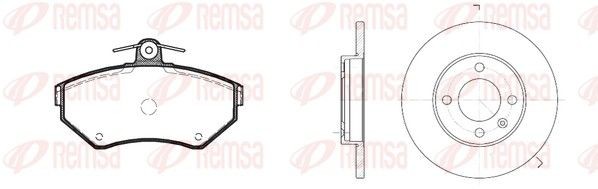 REMSA 8631.03: Souprava brzd, koutocova brzda přední osa, R: 239mm, plný