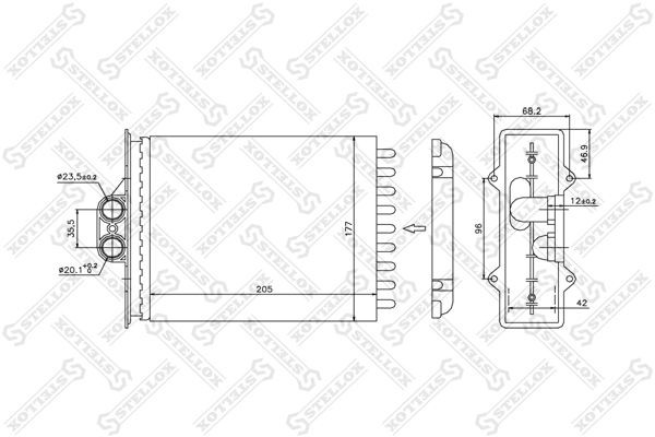 STELLOX 10-35056-SX: Kachelradiateur, interieurverwarming