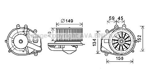 PRASCO VN8352 Gebläsemotor